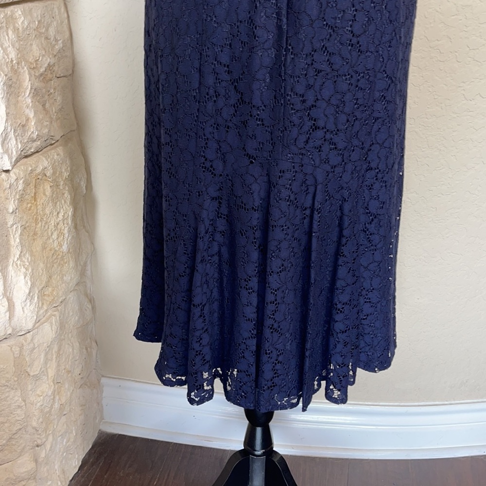 NWT  RACHEL Rachel Roy Navy Elana Lace Dress Cut out Side  Dress - Picture 5 of 14